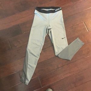 Nike Pro Gray Full length Leggings Medium